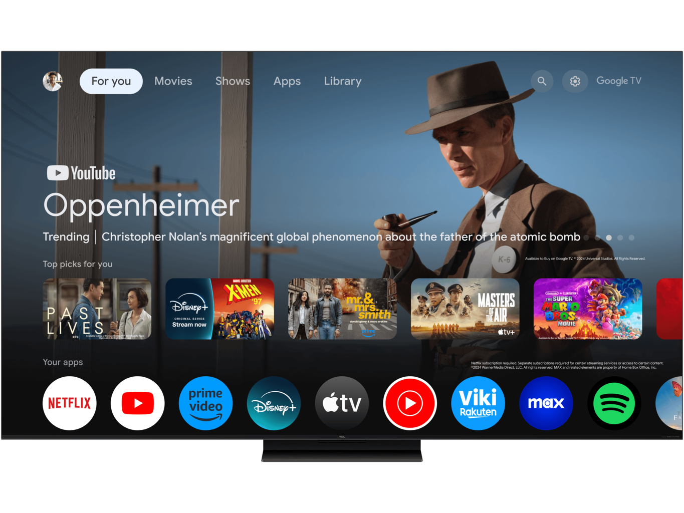 TCL Televizor 55" 55C7K QD Mini Led 144Hz Google TV