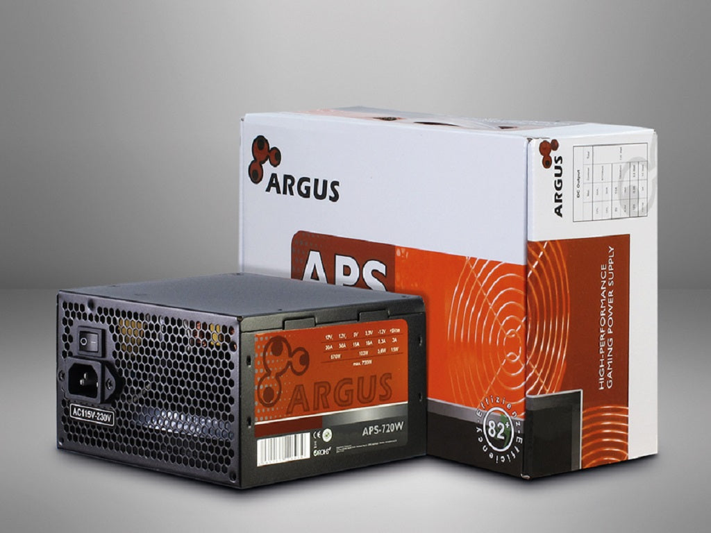 Inter-tech PSU Argus APS-720W12cm fan, Mainboard 20+4Pin PCI-Express 6+2Pin, 4x IDE 4Pin (Molex)
