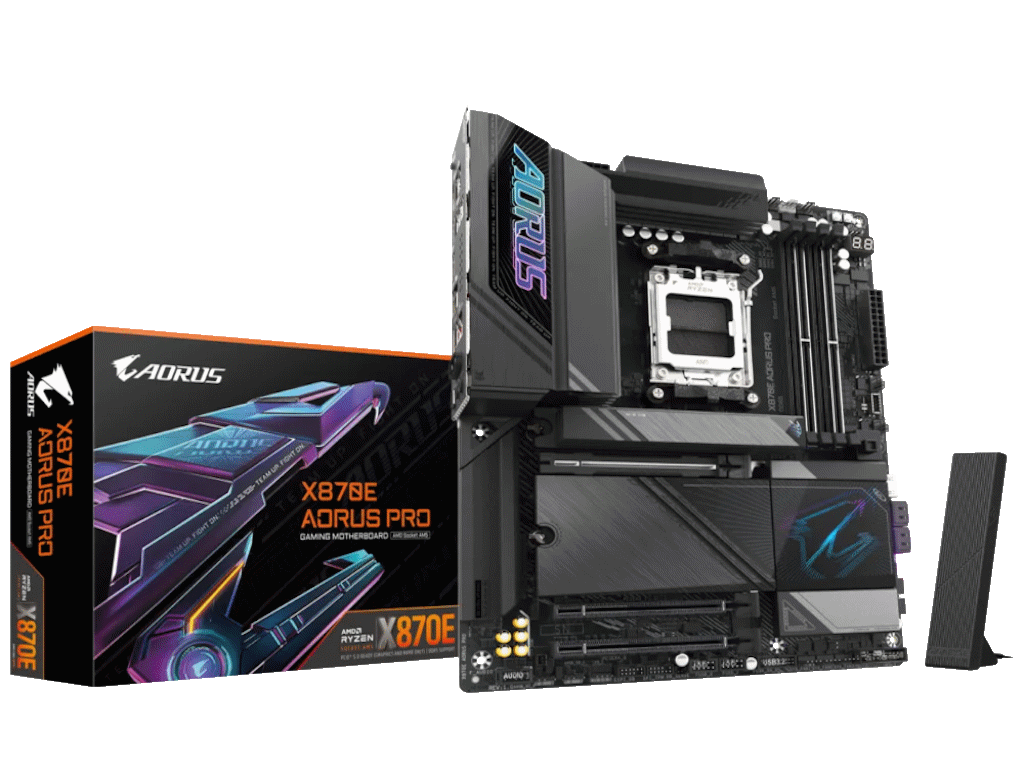 Gigabyte MB X870E AORUS PRO AM5, 4x DDR5, 4x M.2, 4xSATA 2x HDMI, 10x USB, ATX