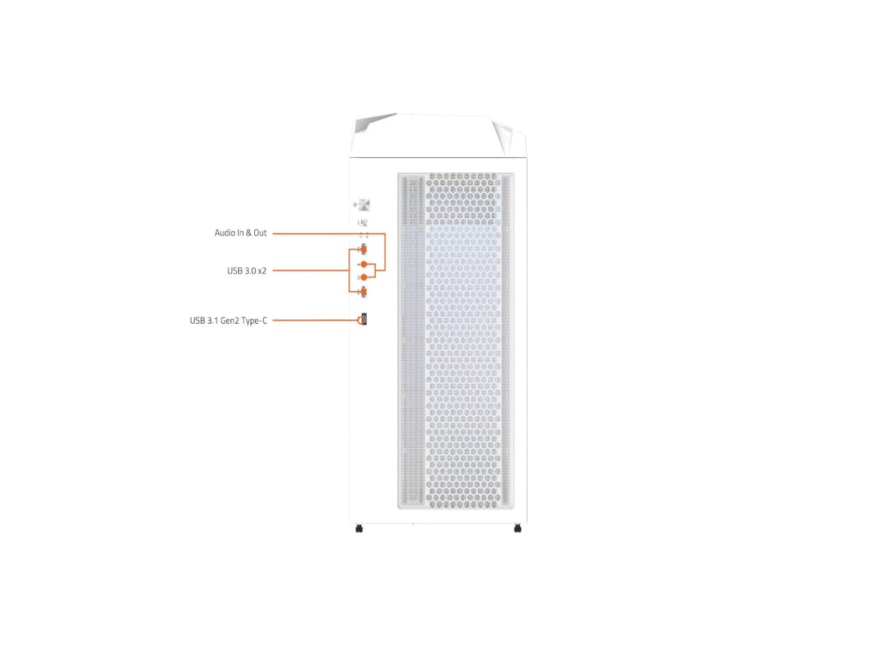 Kuciste Gigabyte CASE C301G White 3xARGB fans