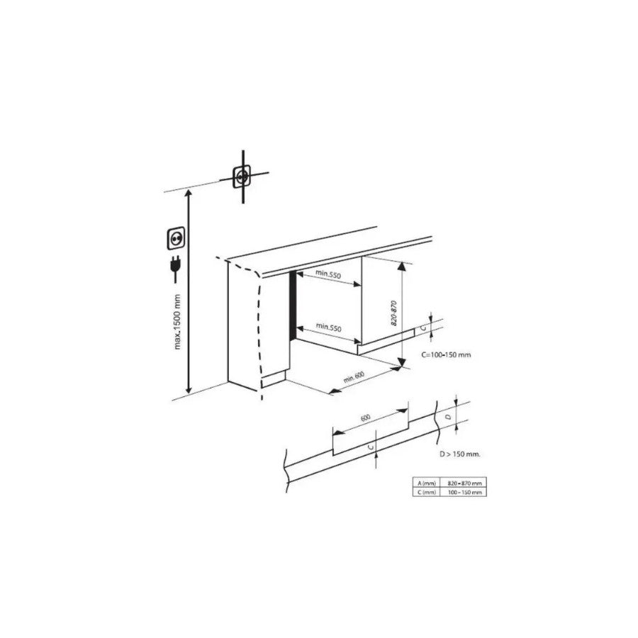 Frizider Ugradni Podpultni BEKO BU 1154 N 81.8cm 107L