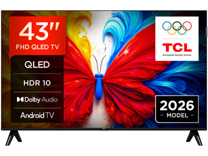 TCL 43"S5L FHD QLED Android TV60Hz, 300 nits