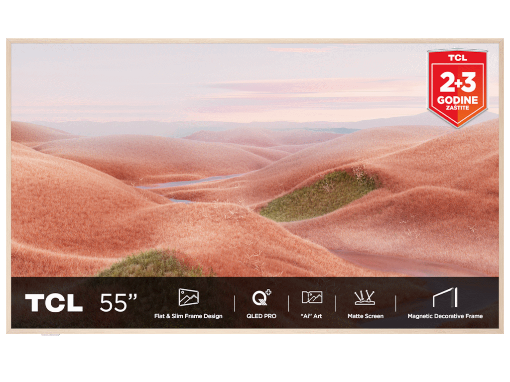 TCL 55"A300W NXTVISION 4K QLEDGoogle OS; 144Hz ART TV;Dolby Atmos; Ambient mode; HDMI 2.1