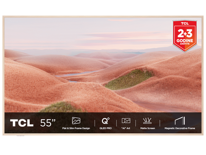 TCL 55"A300W NXTVISION 4K QLEDGoogle OS; 144Hz ART TV;Dolby Atmos; Ambient mode; HDMI 2.1
