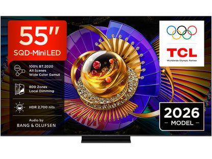 TCL 55"C7L 4K SQD-Mini LED;UHD 144Hz/288Hz FHD Google TV;B&O, 800 zones, 2700 nits