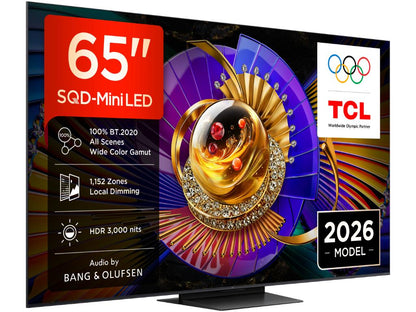 TCL 65"C7L 4K SQD-Mini LED;UHD 144Hz/288Hz FHD Google TV;B&O, 1152 zones, 3000 nits