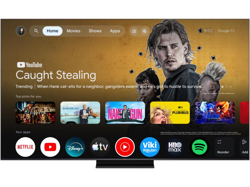TCL 65"C7L 4K SQD-Mini LED;UHD 144Hz/288Hz FHD Google TV;B&O, 1152 zones, 3000 nits