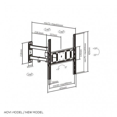 SBOX STALAK/NOSAČ ZA TV PLB-3644 (32-55"/35kg/400x400)
