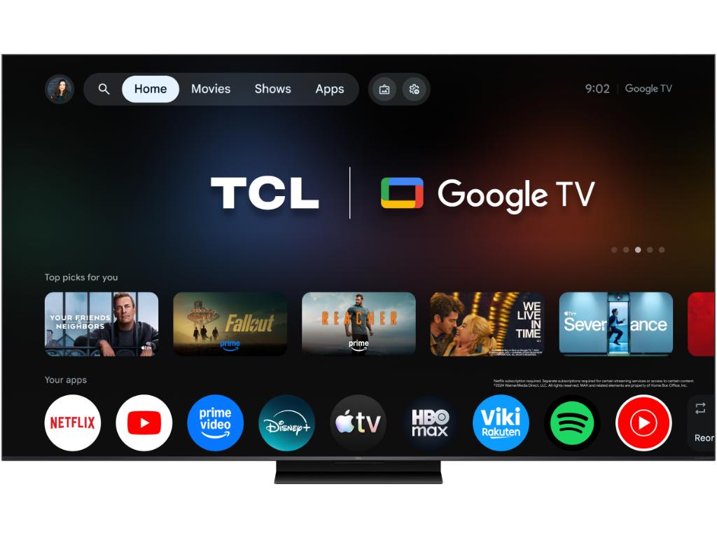TCL 75"C7L 4K SQD-Mini LED;UHD 144Hz/288Hz FHD Google TV;B&O, 1352 zones, 3000 nits