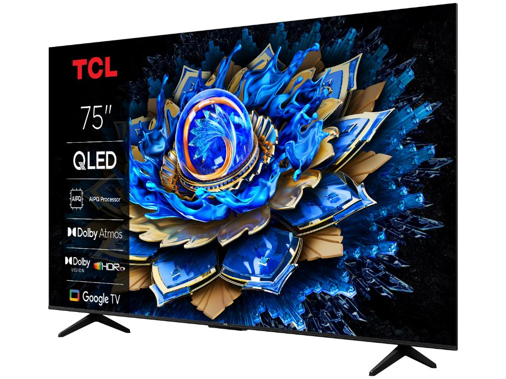 TCL 75"T69C 4K QLED Google TV60Hz (120Hz FHD), Dolby Atmos;Dolby Vision, Onkyo 2.0, 350 nits