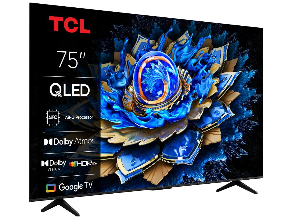 TCL 75"T69C 4K QLED Google TV60Hz (120Hz FHD), Dolby Atmos;Dolby Vision, Onkyo 2.0, 350 nits