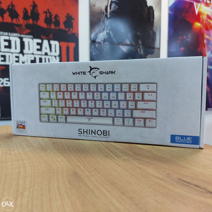 White Shark SHINOBI Bijela Tastatura / plavi sw.