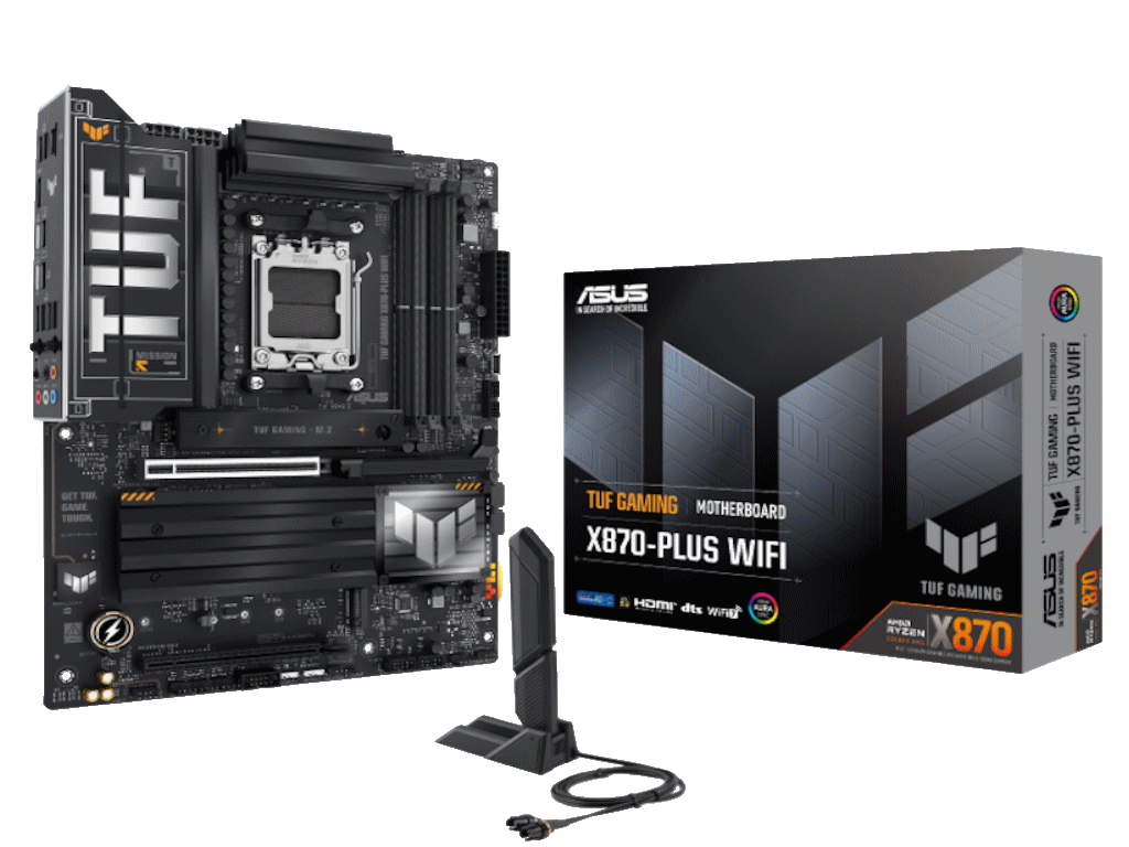 ASUS MB TUF GAMING X870-PLUS WWIFI, X870, AM5; 4xDDR54x M.2; 2x SATA,HDMI,10x USB, RAID,ATX