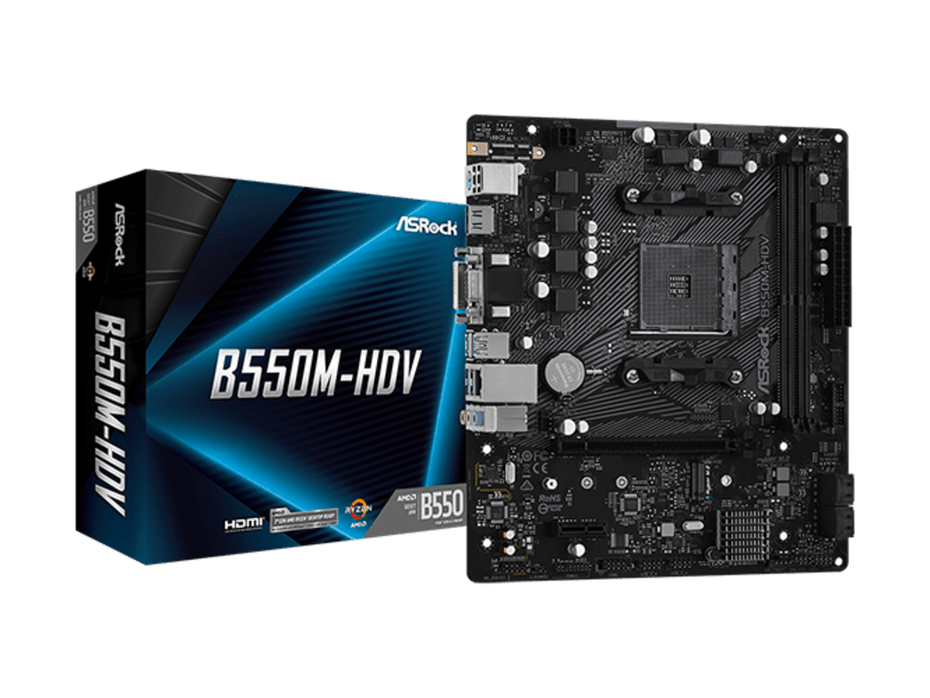 ASROCK MB B550M-HDVAMD B550;AM4;2xDDR4VGA,DVI,HDMI,1xM.2;micro ATX