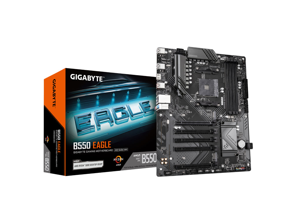 Gigabyte MB B550 EagleAM4, 4x DDR4, 4x SATA2x M.2, 1x HDMI, 6x USB, ATX