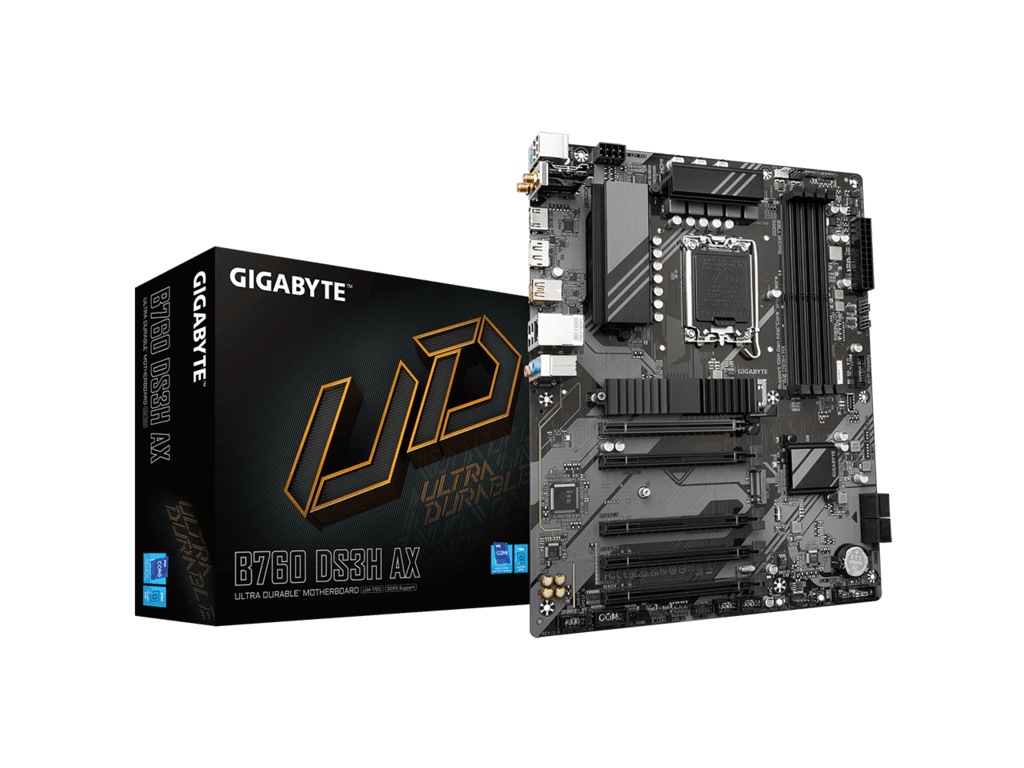 Gigabyte MB B760 DS3H AX DDR5LGA1700; 4xDDR5; 2xM.2, 4xSATA6xUSB; HDMI, DP; WIFI; ATX
