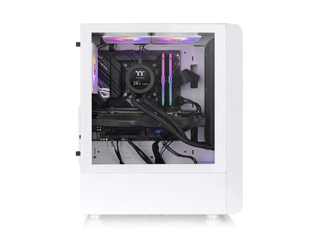 Thermaltake S200 TG ARGB Snow Mid tower, 3x ARGB 120mm Lite front fans