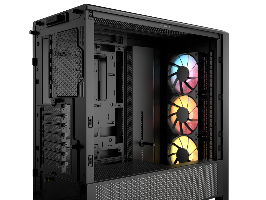 CORSAIR FRAME 4000D RS ARGB3xRS120 ARGB fans, 360mm rad170mm cooler, 430mm GPU, ATX, Black