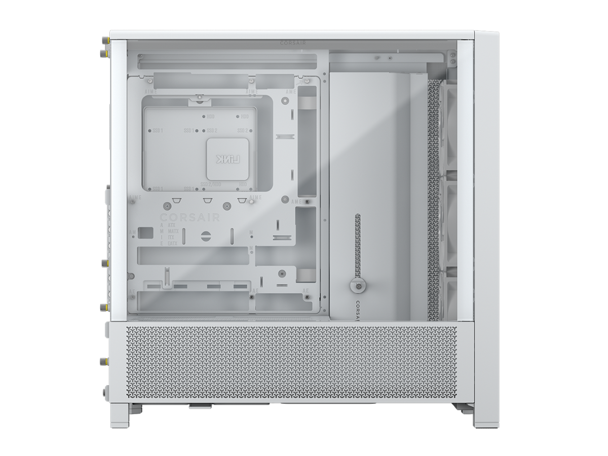 CORSAIR FRAME 4000D RS Case3xRS120 fans, 360mm radiator170mm cooler, 430mm GPU, ATX, White