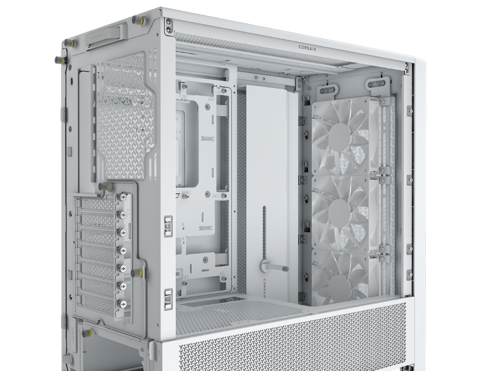 CORSAIR FRAME 4000D RS Case3xRS120 fans, 360mm radiator170mm cooler, 430mm GPU, ATX, White