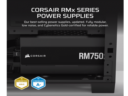 Corsair PSU 750w RM750xGold, Fully Modular, 12V-2x68xSATA, 4xPCIe, ATX 3.1, PCIe 5.1