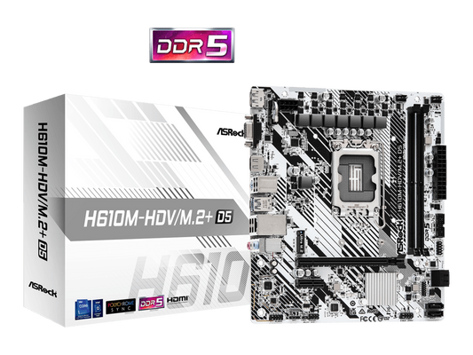 ASROCK MB H610M-HDV/M.2+ D5Intel H610;2xDDR5;VGA,HDMI,DPmicro ATX
