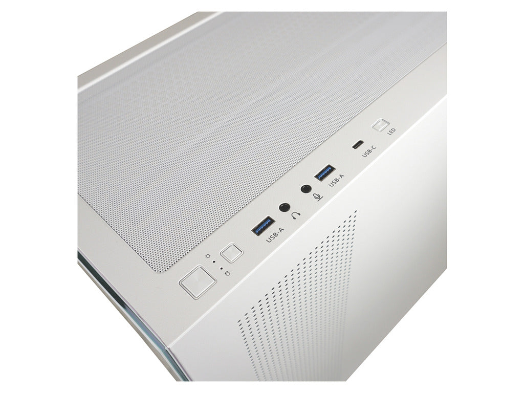 LC-Power Case Gaming 715W Midi-tower, ATX, 4x ARGB fan1x USB-C, 2x USB-A, White