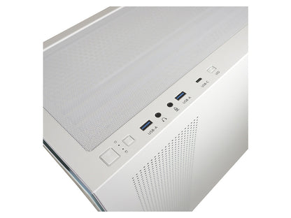 LC-Power Case Gaming 715W Midi-tower, ATX, 4x ARGB fan1x USB-C, 2x USB-A, White
