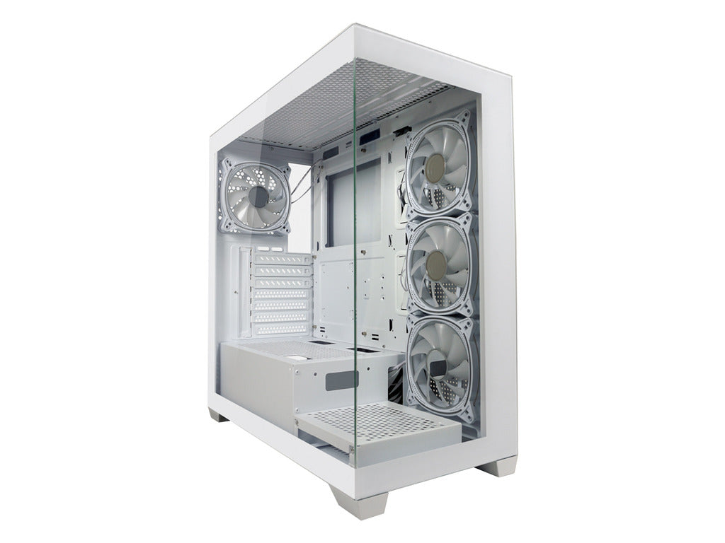 LC-Power Case Gaming 715W Midi-tower, ATX, 4x ARGB fan1x USB-C, 2x USB-A, White