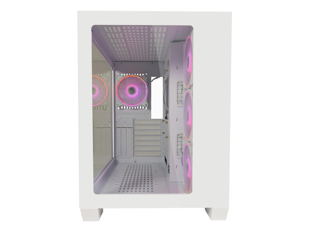 LC-Power Case Gaming 807W Midi-ATX, white, HD Audio, 4x 120mm ARGB fan, 1x USB-C