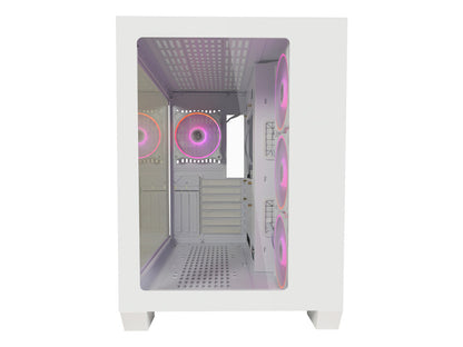 LC-Power Case Gaming 807W Midi-ATX, white, HD Audio, 4x 120mm ARGB fan, 1x USB-C