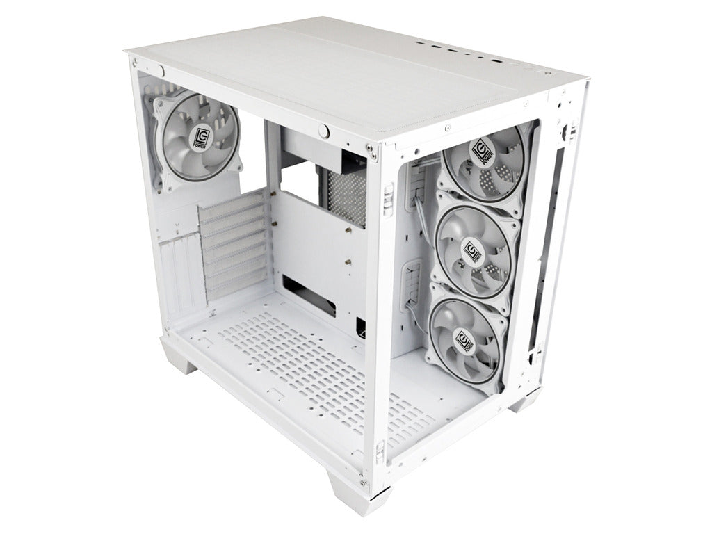 LC-Power Case Gaming 807W Midi-ATX, white, HD Audio, 4x 120mm ARGB fan, 1x USB-C
