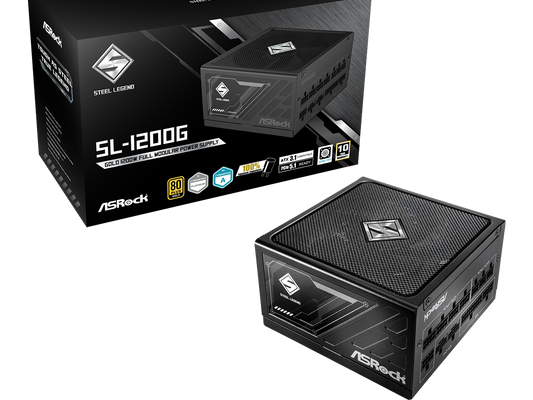 ASROCK PSU 1200W Gold SLFully Modular, 80PLUS135mm fan, ATX 3.1, PCIe 5.1