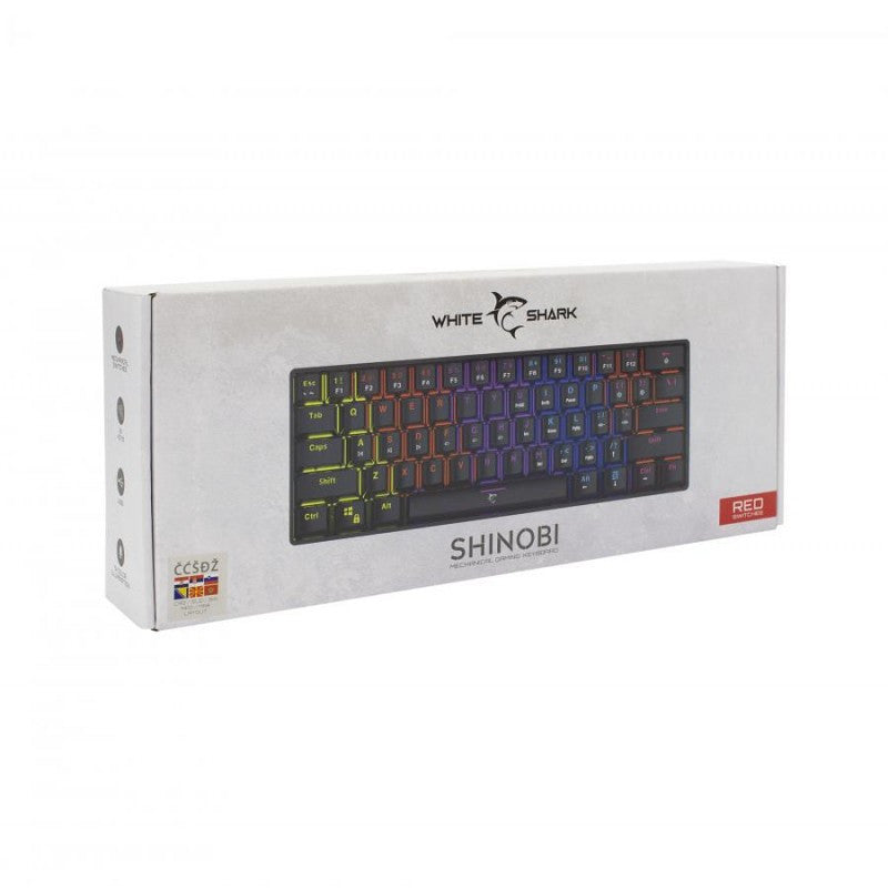 White Shark Shinobi Mehanička tastatura crveni sw.