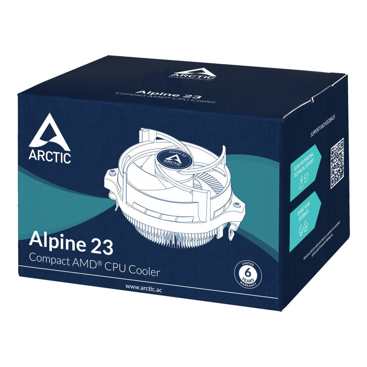 Arctic AMD CPU Cooler Alpine 23 Compact AM4 AM5