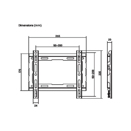 Nosac za TV SBOX PLB-2222F-2 23-43" 200x200 STALAK
