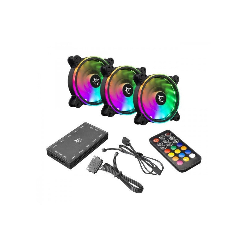 Cooler Fans WHITE SHARK 3x NEBULA ARGB Kit 120mm