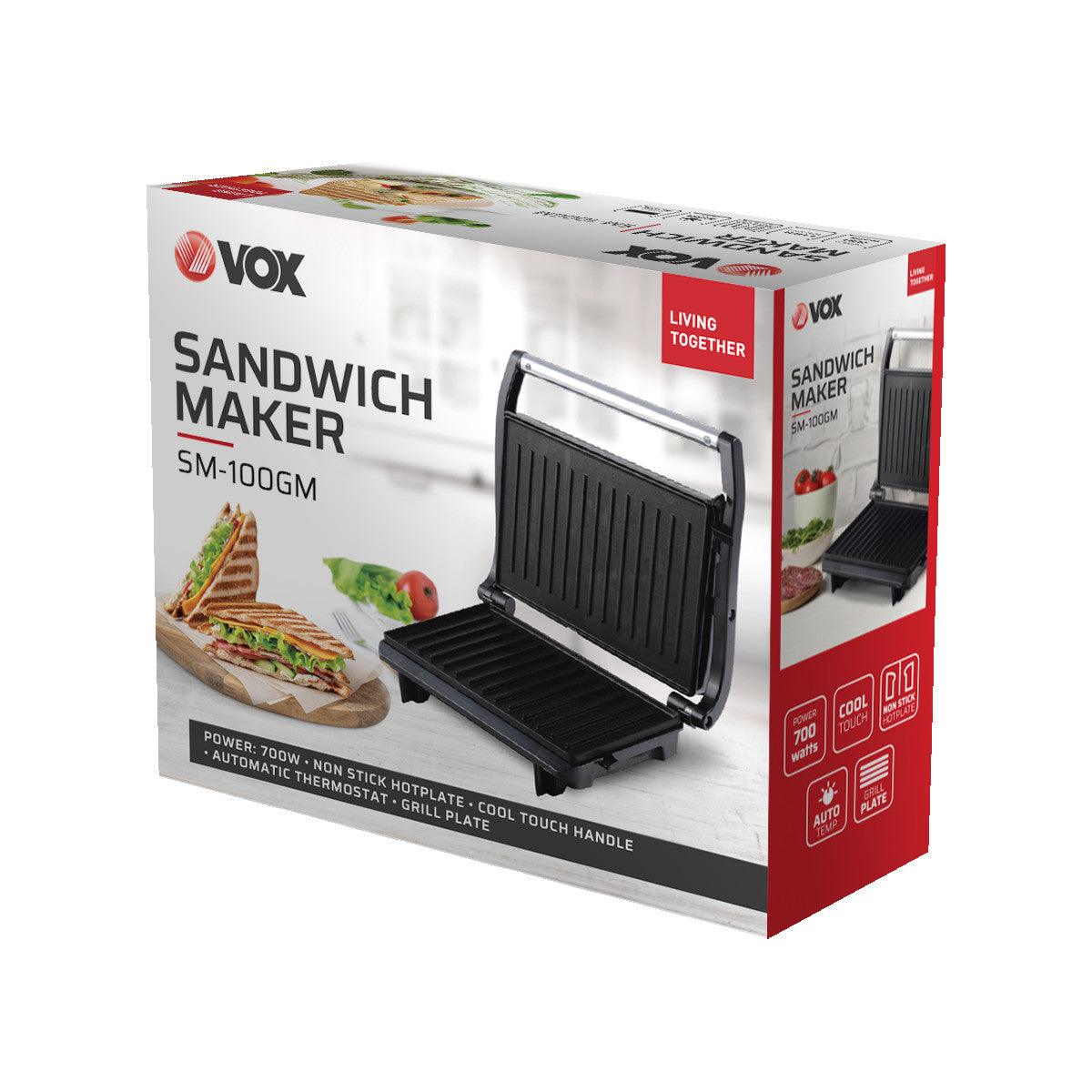 VOX Toster Aparat za sendviče SM 100 GM 700W