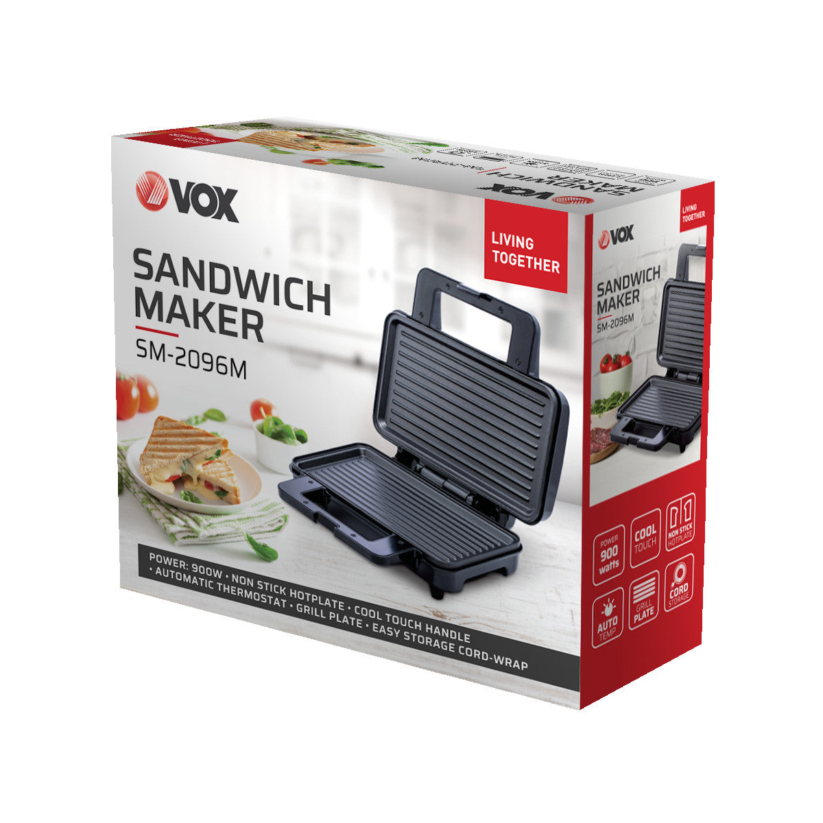 Toster Aparat za sendviče VOX SM 2096 M 900W 29x15cm