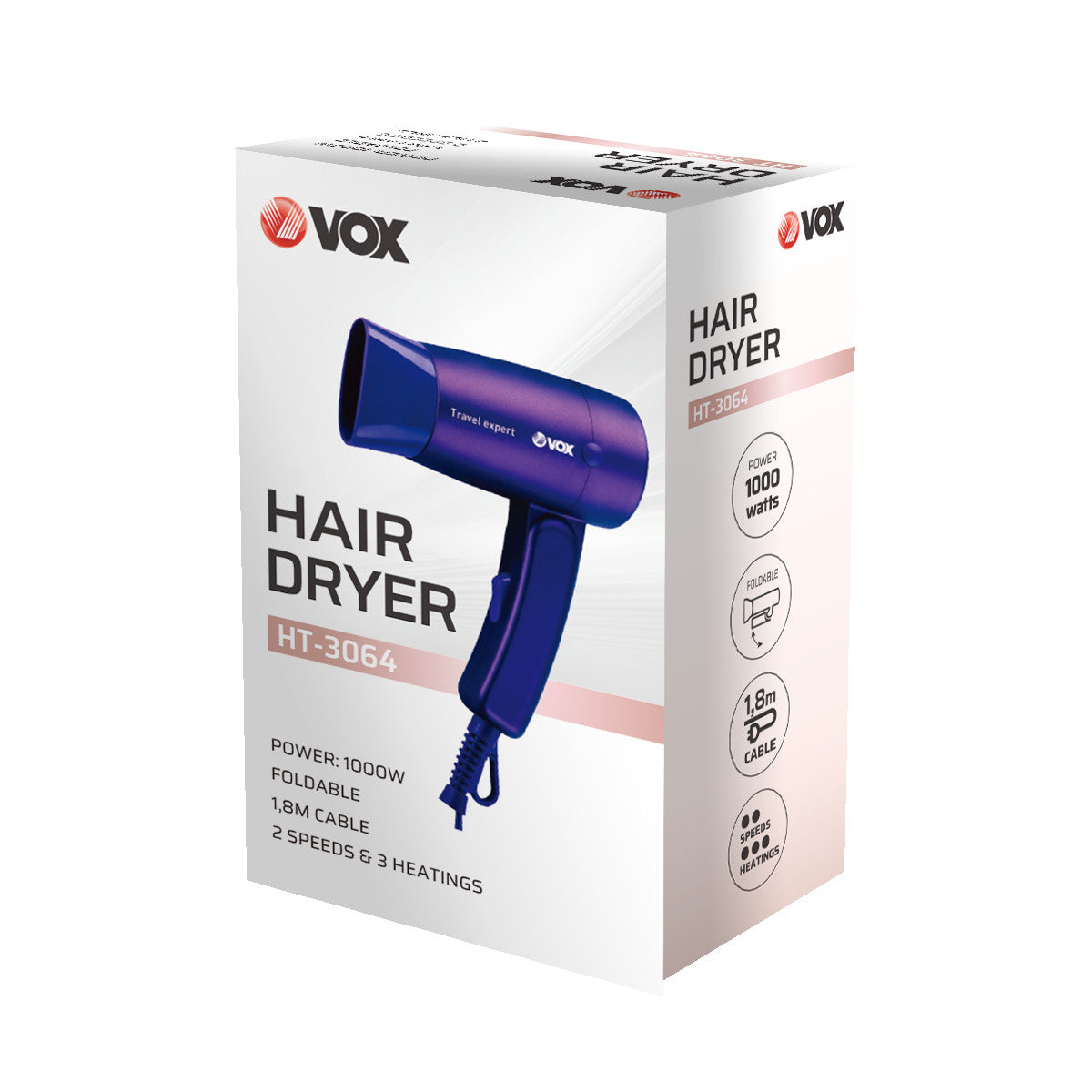 Fen za kosu VOX HT-3064 2 Brzine 1000W