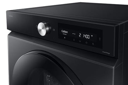 Samsung 11kg washer-dryer combo WD11DB7B85GBU4 with digital display and modern black finish panel design