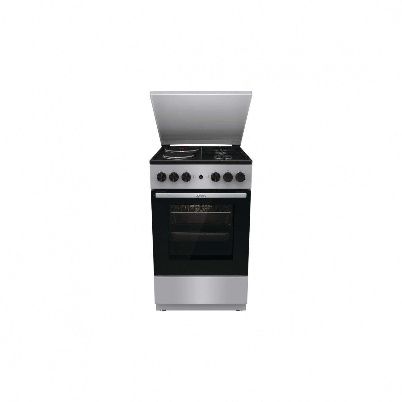 Gorenje GK5A12SG portable combined stove with oven and stove top, 50 cm width, stainless steel finish