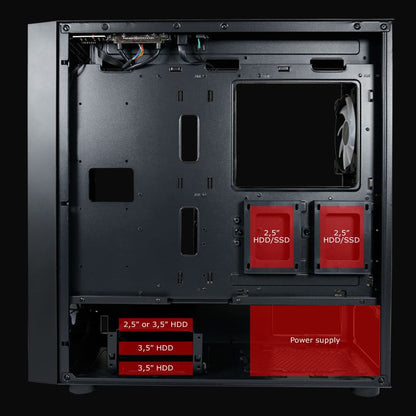 Kuciste LC-Power 810B TG ATX 4x ARGB Fan