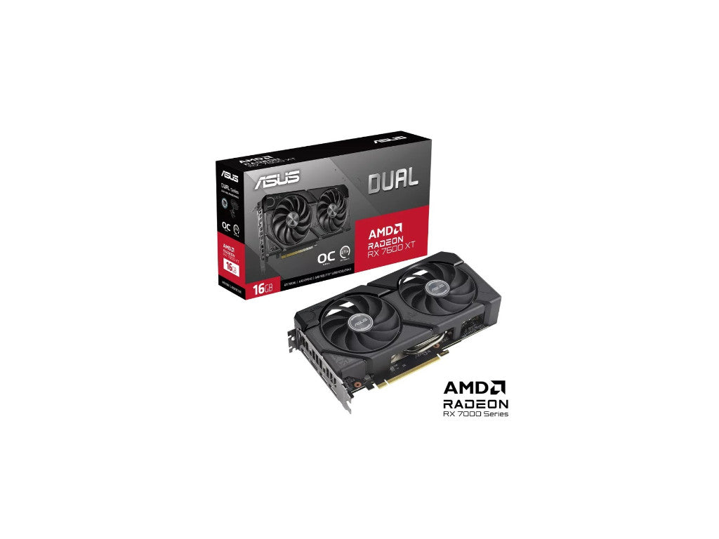 Graficka karta ASUS DUAL RX 7600XT 7600 RX 7600 XT OC 16GB 128Bit