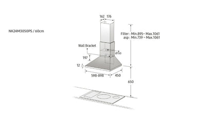 Kaminska Napa SAMSUNG NK24M3050PS