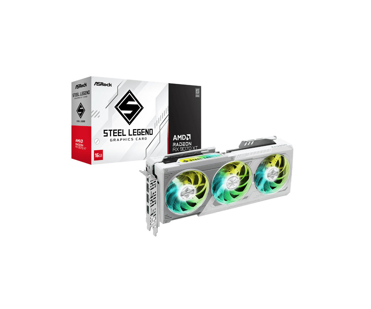 Graficka karta ASRock RX 9070 XT 16GB Steel Legend GDDR6