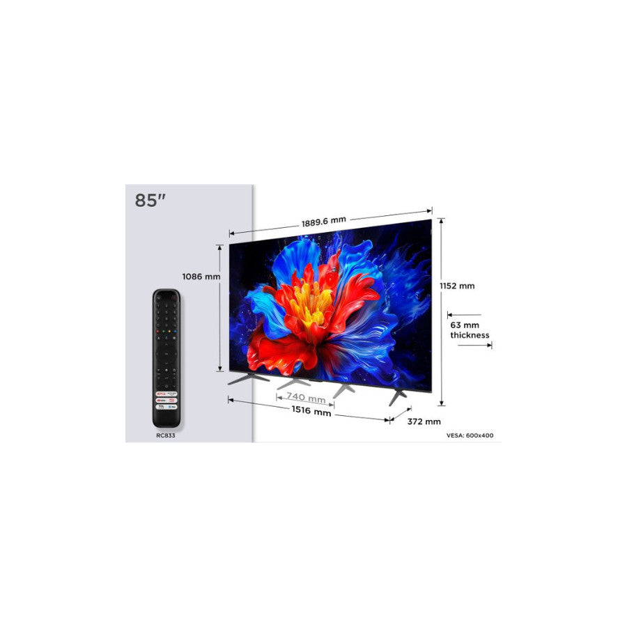 TCL Televizor 85" 85P8K 4K 144Hz QLED Google TV 5GOD