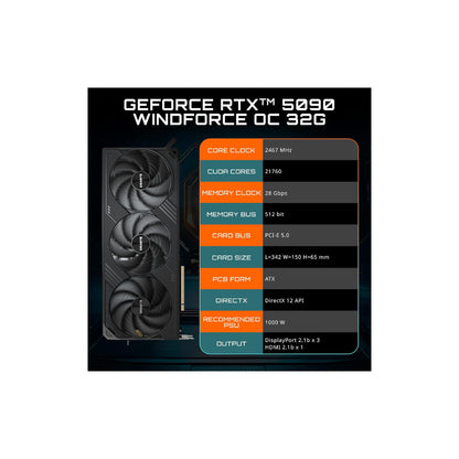 Graficka kartica Gigabyte 5090 Windforce OC 32GB GDDR7