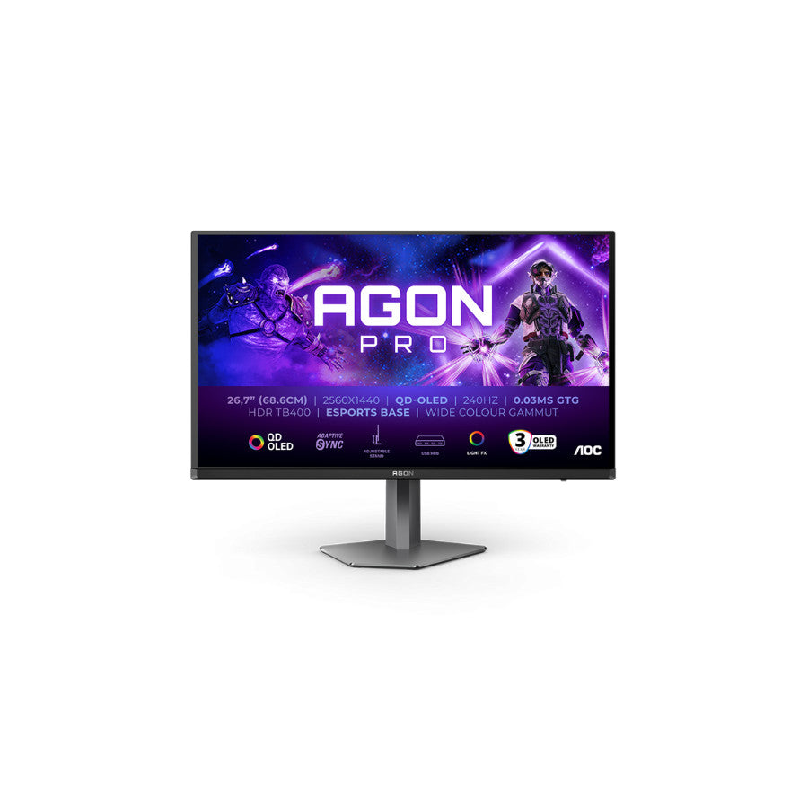 AOC Monitor LED AG276QZD2 AGON PRO 26.7" 2560x1440 QD-OLED 240Hz