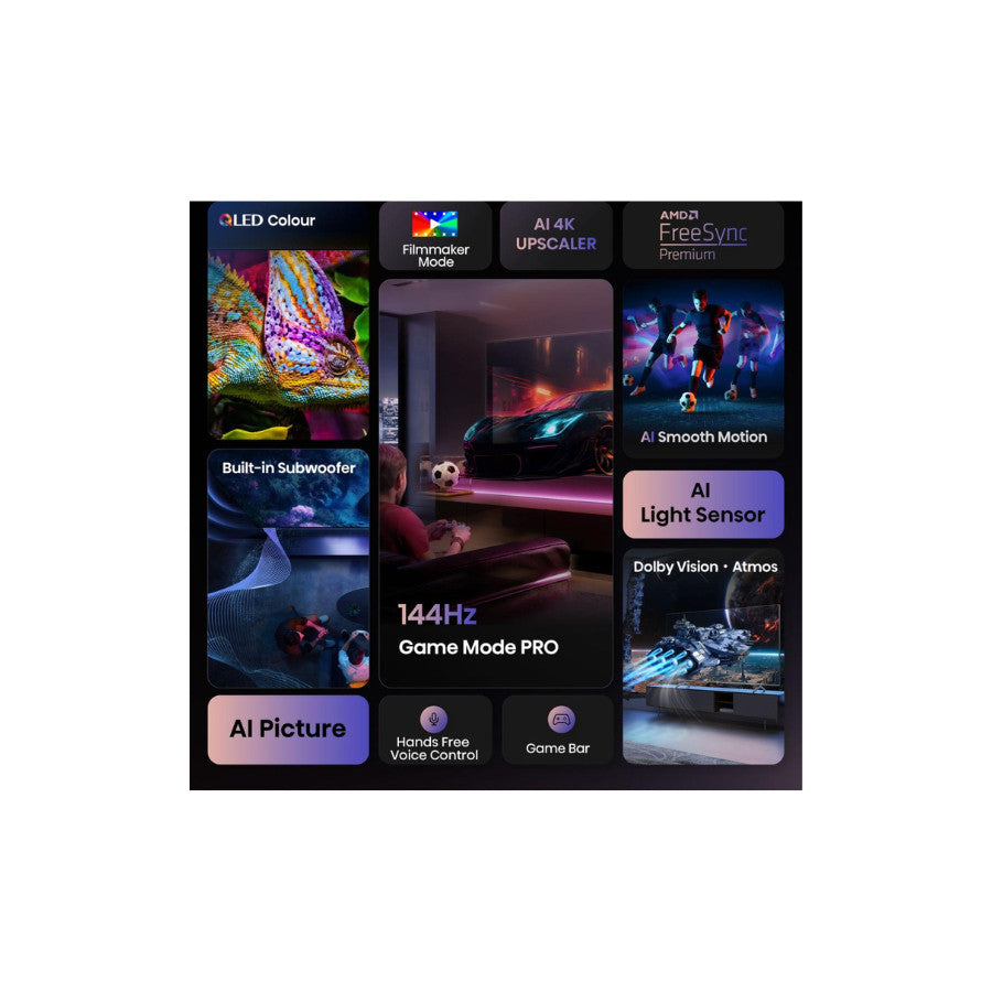 Hisense Smart QLED televizor 100E7Q PRO 144Hz 100" 4K UHD 5GOD Gar.